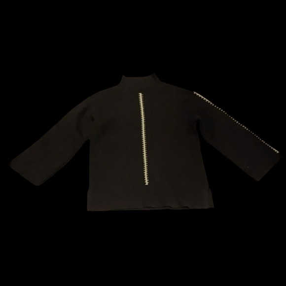 FCUk 1980’s contrast Stitch mock Sweater 3/4 Sleeve Size XS - Picture 4 of 17